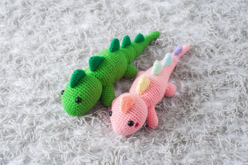 Lazy T-Rex Dinosaur Amigurumi Pattern & Kit